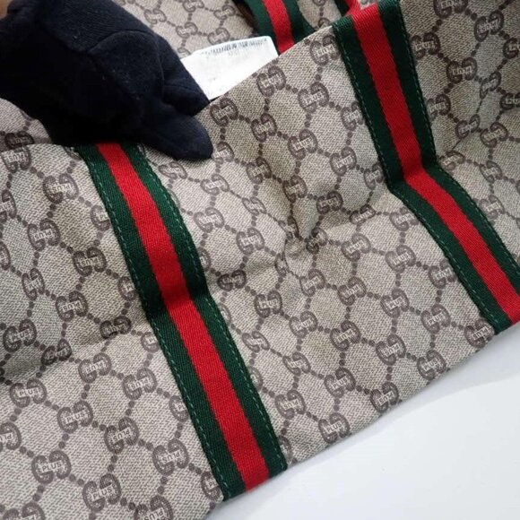 GUCCI GG PLUS WEEKENDER EXTRA LARGE TOTE Sherry Line - Picture 12 of 17